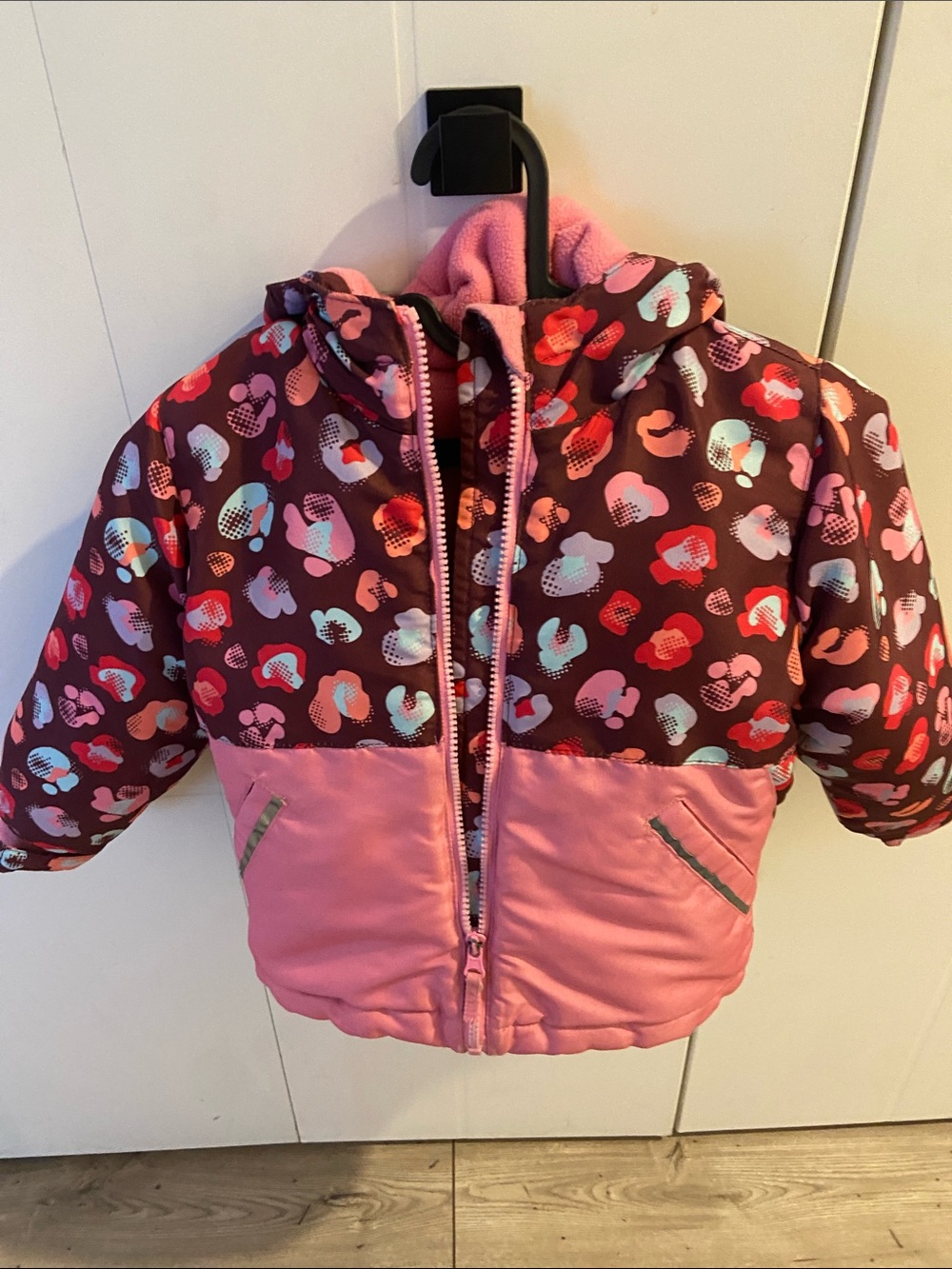 Mountain Ridge Toddler Girl 2-3yo Pink/Burgundy SnowSuit + winter boot size 8